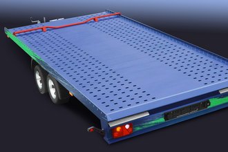 Ladefläche Ansicht der Ladefläche eines Anhängers von Docked